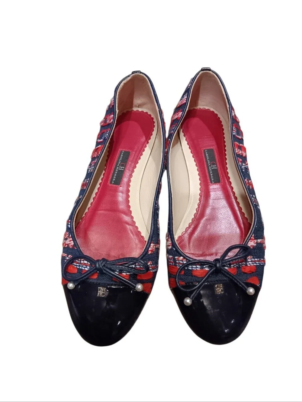CH Carolina Herrera Size EU 39 US 8 Multicolor Tweed Ballet Flats Cute